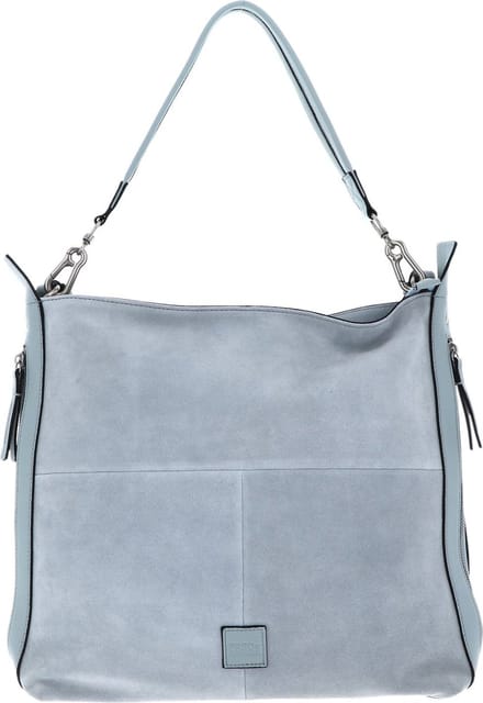 FREDsBRUDER Leren Schoudertas Lazap Hobo Bag Sky Blue Lichtblauw