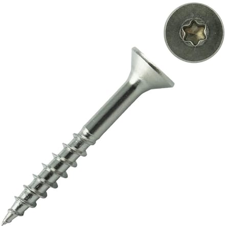 Houtbouwschroeven - Spaanplaatschroeven RVS - Houtconstructies Buiten - Gedeeltelijke Schroefdraad - 4x40 mm - Zilverkleurig