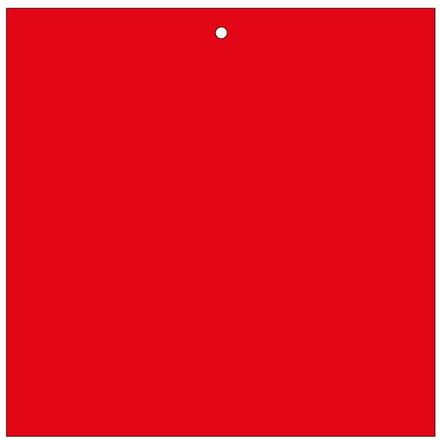 Markeringsplaatje rood, beschrijfbaar, 100 stuks 200 x 200 mm