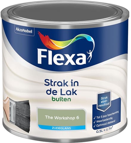 Flexa - Strak In De Lak Buitenlak Zijdeglans - The Workshop 6 - Mengverf - 500 Ml