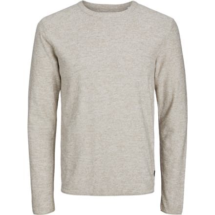 Jack & Jones - Heren Trui Pullover Knit Crew Neck - Beige - Maat S