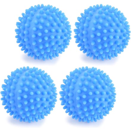 4 stuks/set Blauwe PVC Herbruikbare Ballen Wassen Wasmiddel Wasverzachter Bal wit