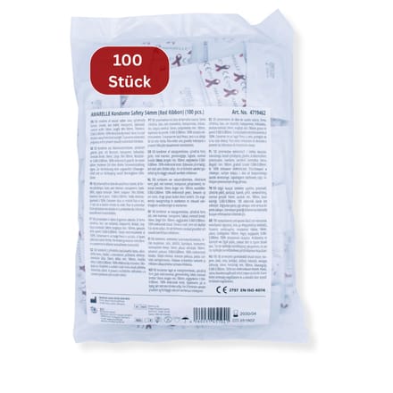 Amarelle Safety Red Ribbon condooms - maat 54 (100 condooms)