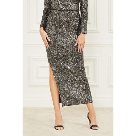 GUESS Marciano By  Sparkle The Dark Jet Black Mini Skirt Mult Taglia: M | Minigonne Outlet | Donna | Nero