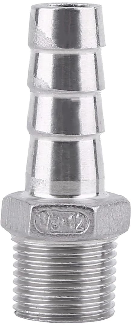 Dailygoods- Slangkoppeling Roestvrij Staal - Slangstuk 3/8 x 12 mm