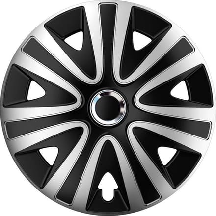 Autostyle Wieldoppen Rialto Pro 16 Inch Abs Zilver/zwart Set Van 4