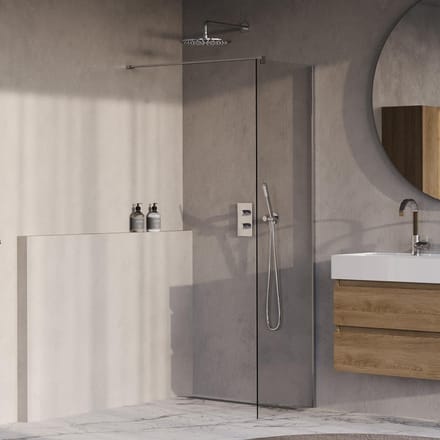 Brauer Oblivion inloopdouche helder glas 50x200 incl. glascoating chroom