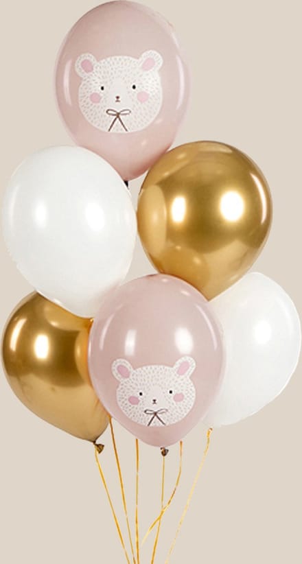 Partydeco - Partydeco ballonnen - Polar Bear (6 stuks)