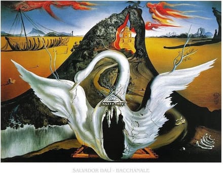 Kunstdruk Salvador Dali - Bacchanale 80x60cm