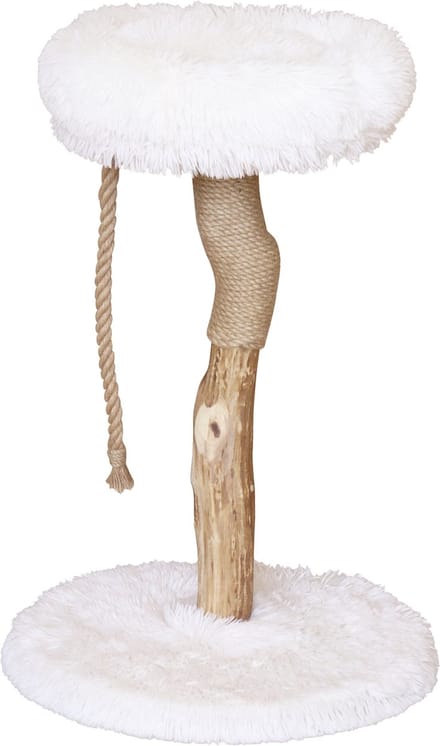 Animal Boulevard Cat Tree Alaska - Krabpaal Met Mand - Wit Plush - 50x50x80 cm