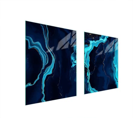 TMK ArtDeko - Marmeren Glazen Beschermplaat - 85x52 cm - Schokbestendig