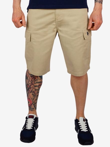 U.S. POLO ASSN. | Heren | Cargo Shorts | Lichtgewicht | Regular Fit | Beige | Maat M