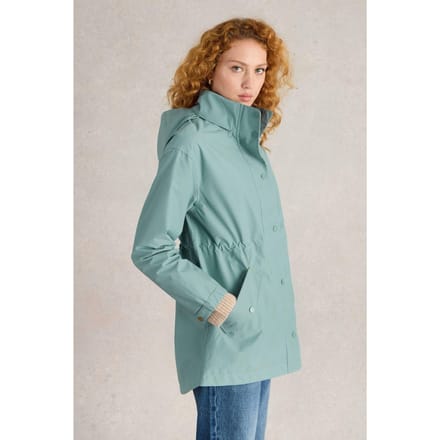 White Stuff Lexi Waterproof Coat Dusty Blue Größe: 6 REGULAR | Trench Coats Outlet | Damen | Blau