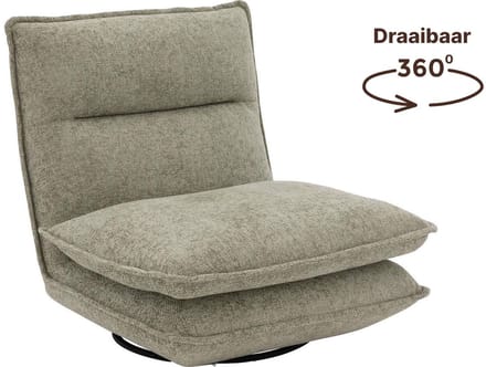 Goossens Fauteuil Alegro - Stof - Groen