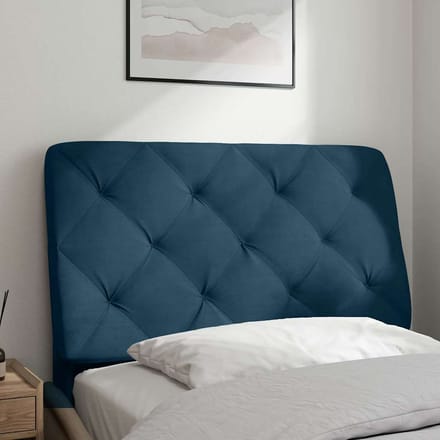 vidaXL - Hoofdbordkussen - 80 - cm - fluweel - blauw