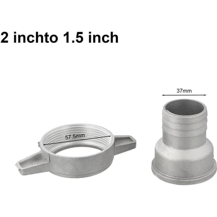 Connecteur de Tuyau de Pompe à Eau en Aluminium avec Joint en Caoutchouc Durable Accessoires de Pompe à Eau à Essence Haute Qualité gray