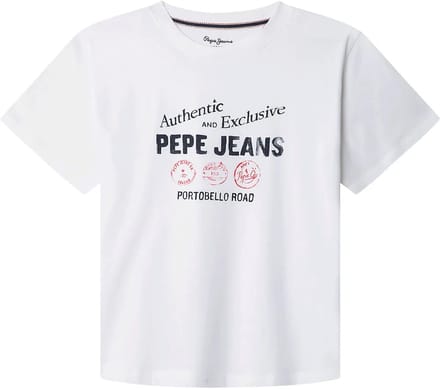 Pepe Jeans Carter T-shirt Met Korte Mouwen Wit 8 Years Jongen