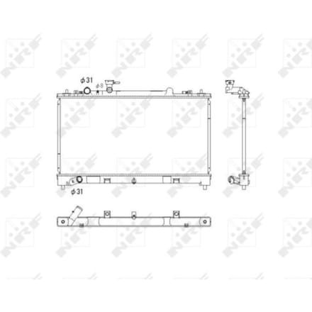 Radiator, motorkoeling NRF 53752