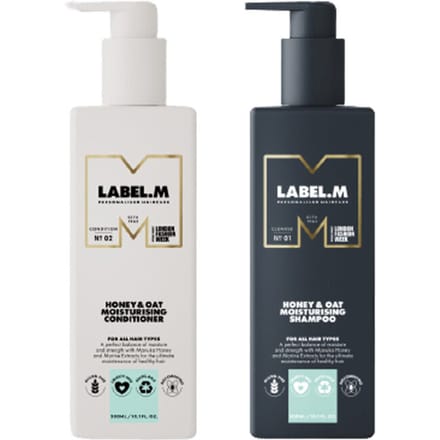 Label.m Honey & Oat Moisturising Shampoo 1000ml + Conditioner 1000ml