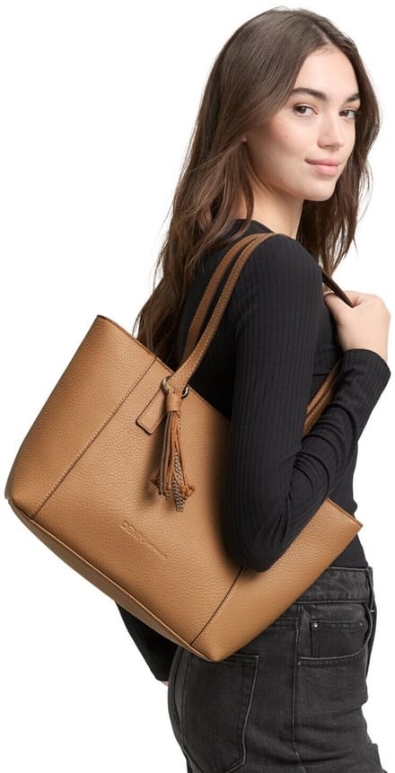 TOM TAILOR shopper Priya Zip Shopper Camel Lichtbruin