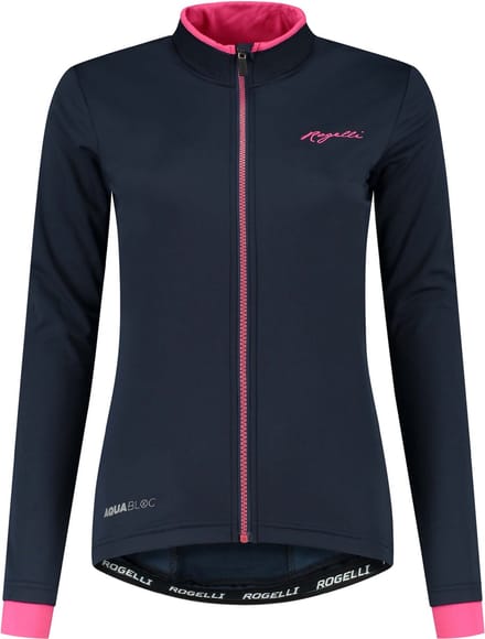 Rogelli Essential Fietsjack Winter - Dames - Blauw, Roze - Maat M