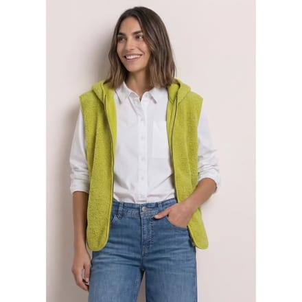 Teddyvest met capuchon en rits