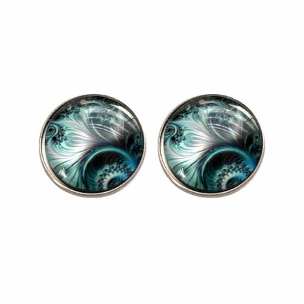 Oorbellen-Groen-Zilverkleur-Steker - Charme Bijoux