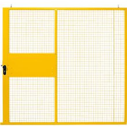Schuifdeur, voor gaas scheidingswandsysteem, B 2238 x H 2110 mm, geel