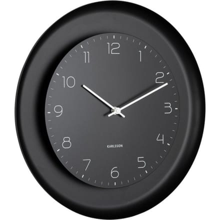 Karlsson Wandklok Dual Disc - Zwart - Ø38cm - Wandklok Modern