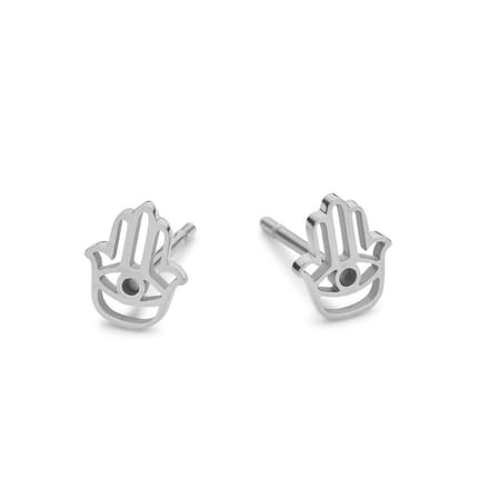 CO88 Collection Elemental 8CE-70337 Stalen oorbellen - fatima's hand - 8 mm - Zilverkleurig
