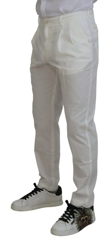 Klassiek Pasvorm Geplooide Broek