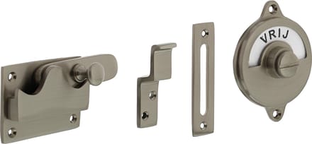 Intersteel WC-overslag vlak vrij/bezet nikkel mat