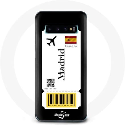 Coque - Samsung - Galaxy S10 - Billet d'avion - Noir - Rigide