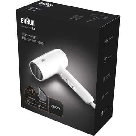 Braun HD2.1 Föhn BRHD210E - 2100W - Lichtgewicht haardroger