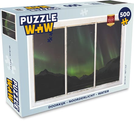 Puzzel Doorkijk - Noorderlicht - Water - Legpuzzel - Puzzel 500 stukjes