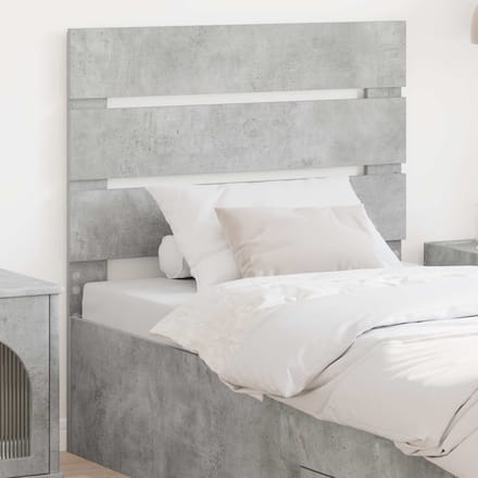 vidaXL - Hoofdbord - Beton - Grijs - Bewerkt - hout