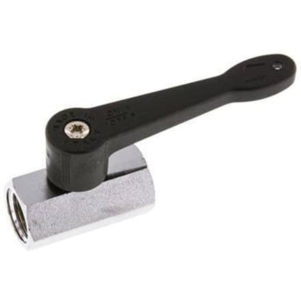 G 3/8 inch 2-Weg Messing Mini-Kogelkraan Lange Hendel 15 Bar