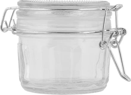 Clayre & Eef Voorraadpot Deksel 10x7x6 cm Transparant Glas
