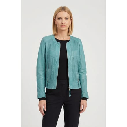 DNA Amsterdam Sasarri Angelblue Größe: 2 | Lederjacken Outlet | Damen | Blau