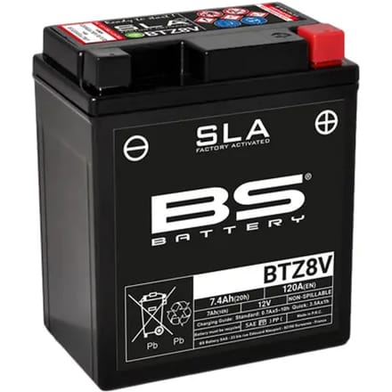 Motorfiets accu BS Battery SLA BTZ8V - C (10H-R) - C (20H-R)
