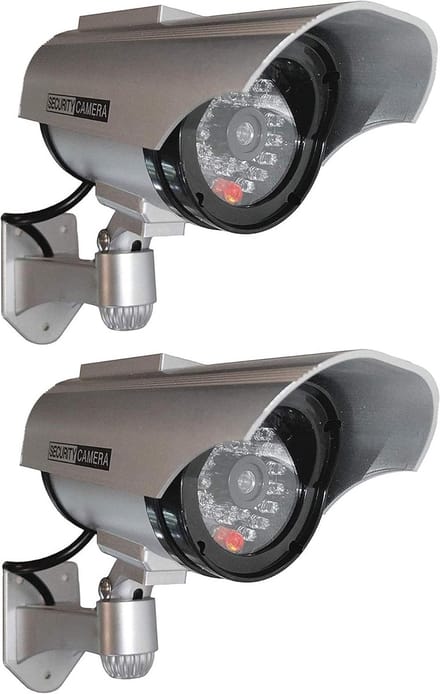 Dummy Camera - Surveillance Camera - Beveiliging Huis - Met Knipperend LED - Dome Vorm - Grijs