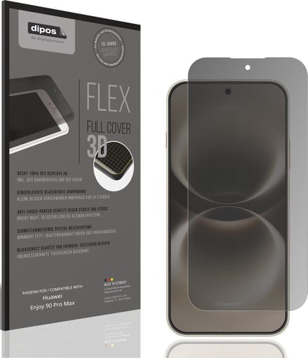 dipos FLEX – Matte Privacy Screenprotector geschikt voor Huawei Enjoy 90 Pro Max | Volledige Schermbescherming | Case-Friendly