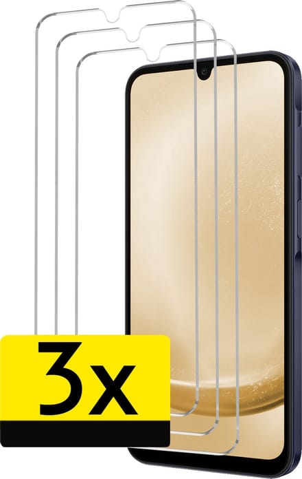 Screenprotector - Geschikt voor Samsung Galaxy A25 - 3 Stuks - Extra Sterk - Beschermglas - Gehard Glas - Tempered Glass - Screen Protector