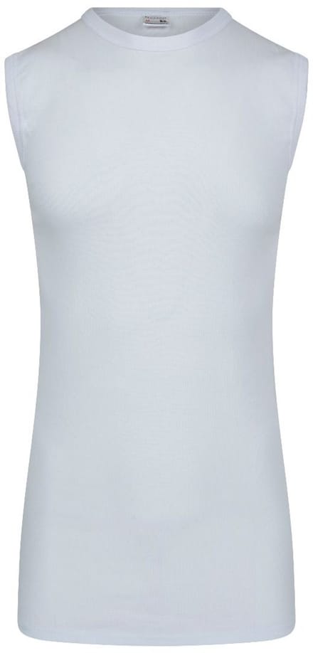 Beeren Mouwloos heren shirt +5cm extra lang wit maat M