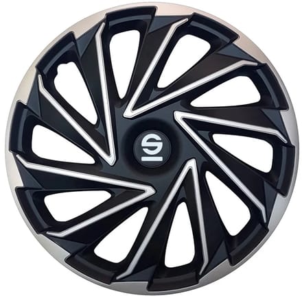Sparco Wieldoppen Varese 15 Inch Abs Zilver/zwart Set Van 4