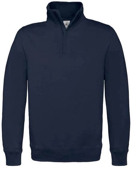 Katoenen sweatshirt met 1/4 rits B&C ID.004