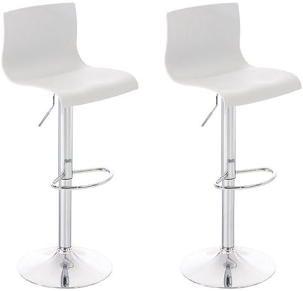 CLP Hover Set van 2 barkrukken - Kunststof wit