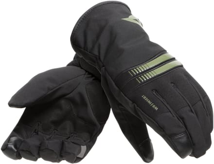 Dainese Plaza 3 D-Dry Zwart Bronze Groen - Handschoen