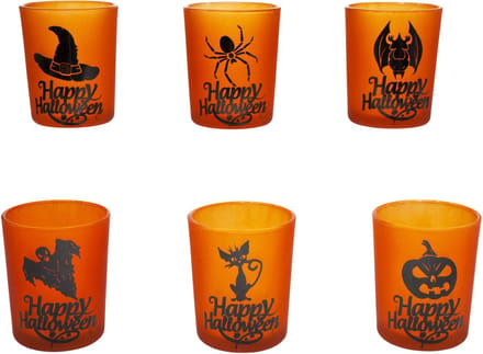 Cosy @ Home Theelichth Happy Halloween 6 Types Glas