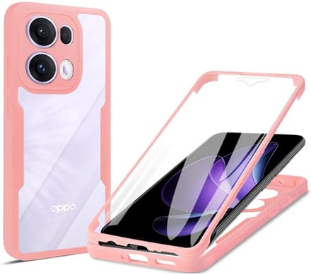 Hoesje geschikt voor Oppo Reno13 Pro - Techsuit ColorVerse 360 Case met Screenprotector - Roze